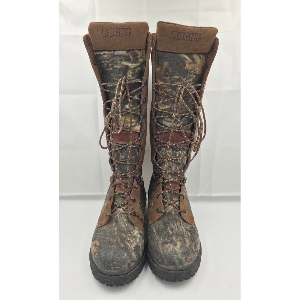 Rocky 4500 Low Country Waterproof Snake Boots Mens 8 MW Camo Hunting Tall Boot - Picture 2 of 7